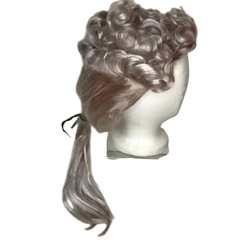 Wig Judge Barrister Halloween Costume Colonial Powdered White Gray